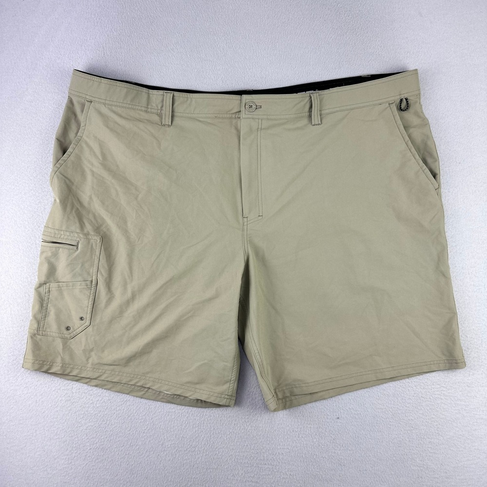 Realtree Fishing Cargo Shorts 9" Mens 3XL Tan Outdoor Performance‎ Nylon Stretch